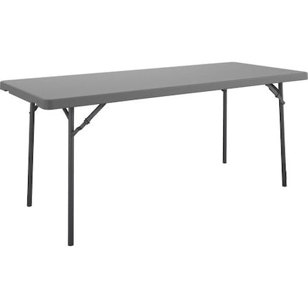 Cosco Home And Office Products Table, Folding, B Mold, 60inWx4inLx29-1/4inH, Gray CSC60525SGY1E